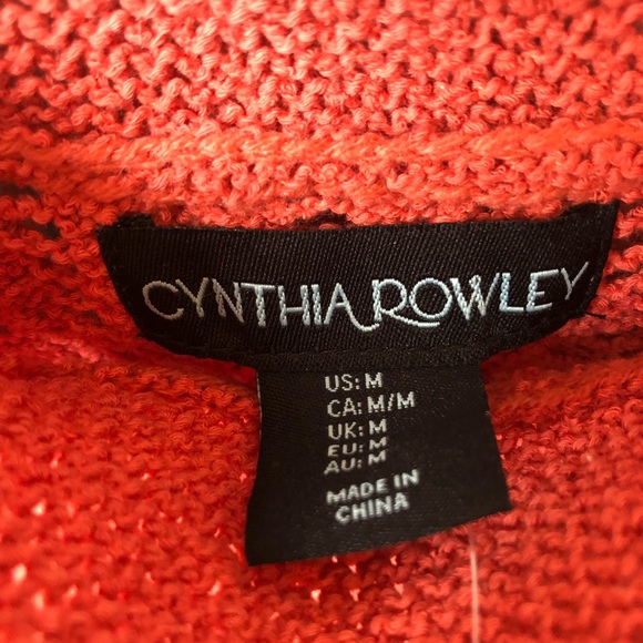 NWT Cynthia Rowley Burnt Orange Sweater - Picture 4 of 8